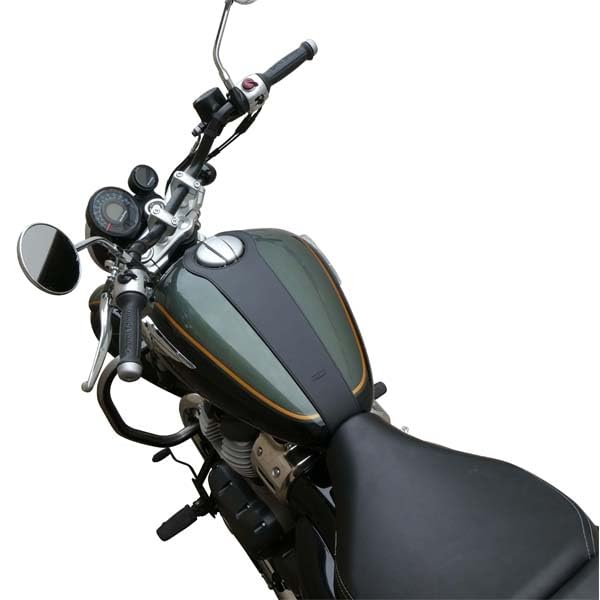 Tapa de depósito negra compatible con Royal Enfield, compatible con METEOR 650