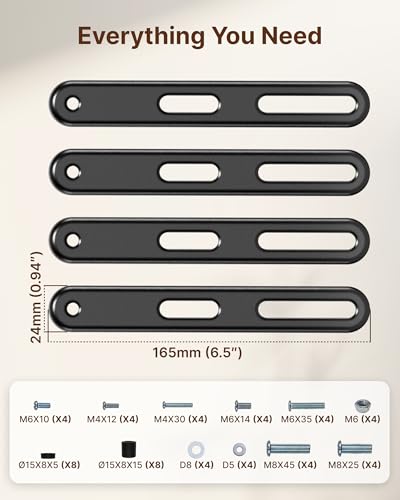 Support d'extension VESA monTEK 400x400 pour adaptateur d'écran de 32 à 55 pouces - 3