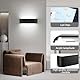 Lightess LED Wandleuchte Innen Schwarz Wandlampe Modern Up Down Licht Wandbeleuchtung Kaltweiß 6000K Treppenhuas Beleuchtung 16W IP44 Flrulampen für Wohnzimmer Schlafzimmer Flur, aus Aluminium