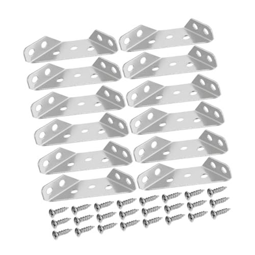 FOYTOKI 24 Juegos De Soportes De Esquina Para Muebles, Soportes De Esquina, Conectores De Esquina De Metal Para Estante