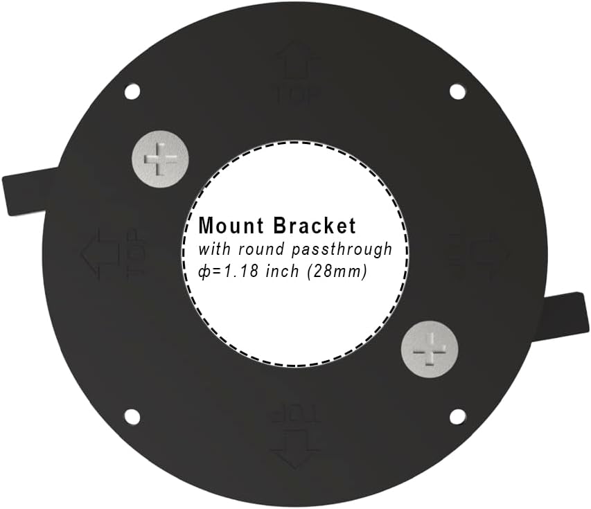 Black Wall Plate Cable Pass Through Integrated Round Wall Plate Mounting Bracket, Screwless Silicone Wall Plate Cover for Low Voltage HDTV cables and Wires Hidden in Wall, 8-Pack