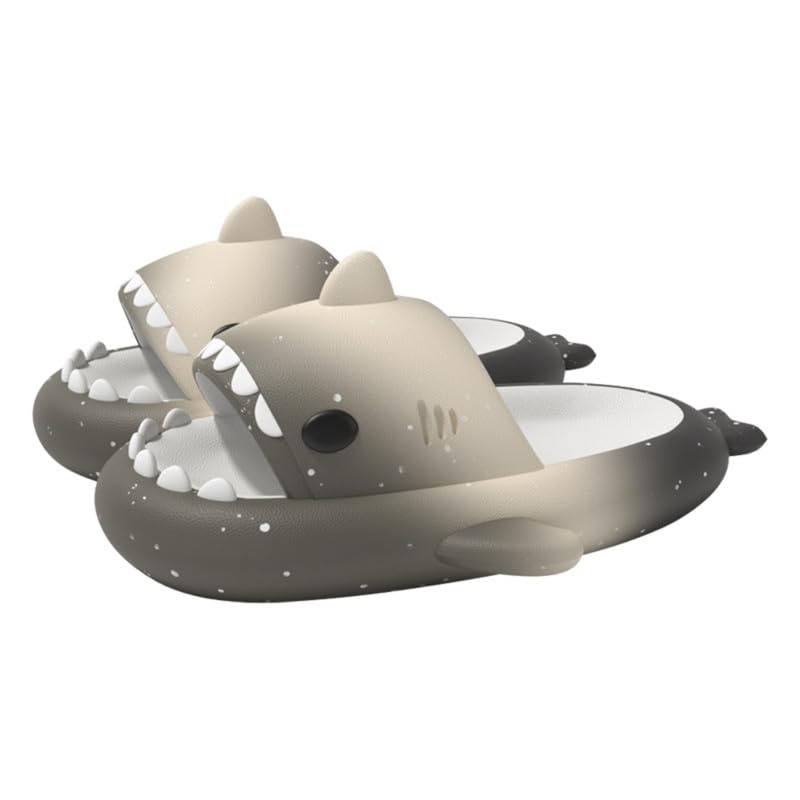 Image of allgala Shark Slides for Women Men and Big Kids Novelty Soft Slippers Open Toe Shark Sandals Cushioned Slides Beach Pool Shower Cruise Slippers with Comfy Cushioned Thick Sole