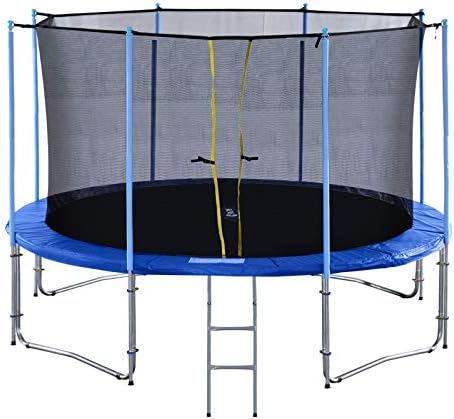 Exacme Outdoor Trampoline 16 15 14 12 10 Foot with Intra Enclosure Spring Cover Ladder, Heavy Duty, TUV Approved, 6181 C10-C16