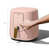 Beautiful 6-Quart Air Fryer with TurboCrisp Technology, Touch-Activated Display, 1750W Power, Large Capacity for Family Meals, by Drew Barrymore (Rose)