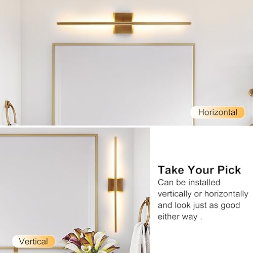 Image of 15800 mAh Battery Operated Wall Sconce with Remote Control Dimmable Wall Sconce Set of Two 3000K LED Brass Gold Wireless Wall Light Battery Powered Cordless Rechargeable Sconces Wall Lighting Set of 2
