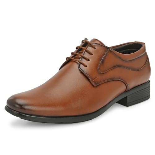 Image of Centrino Formal Shoes for Men | Lightweight Comfortable Office Shoes for Man Stylish | Cushioned Insole Lace-Up Shoes for Men | Durable TPR Sole | Trendy Classic Design Footwear for Men (8115)