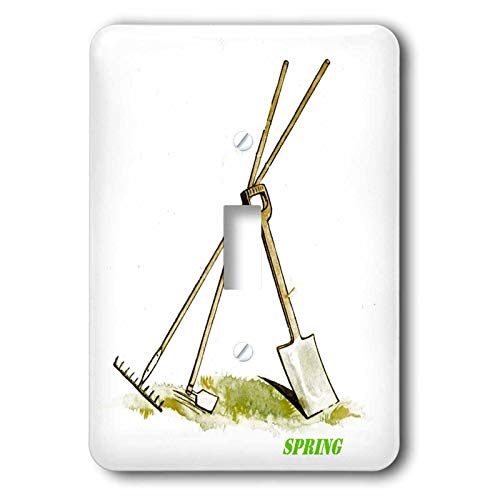 3dRose lsp_44889_1 Tools 4 Spring Gardening Toggle Switch