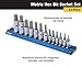 Titan 16124 13-Piece Metric Hex Bit Socket Set, Magnetic Socket Organizer with Laser-Etched Size Markings