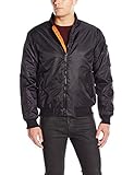 Ben Sherman Men's Flight Bomber Jacket, Black, XL