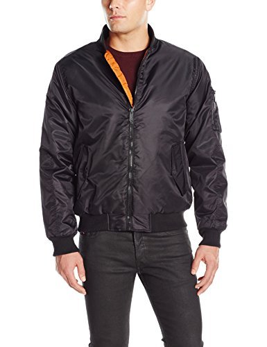 Ben Sherman Men's Flight Bomber Jacket, Black, XL