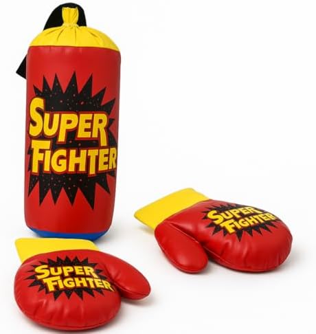 Kit de Boxe Infantil com Saco de Pancadas e Luvas – Brinquedo Esp...