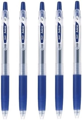 Juice 05 Retractable Gel Ink Pen, LJU-10EF, Extra Fine Point, 0.5mm, Blue Black Ink Value Set of 5