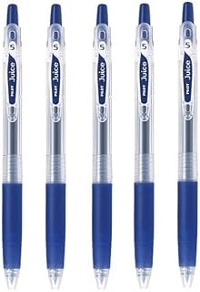 Juice 05 Retractable Gel Ink Pen, LJU-10EF, Extra Fine Point, 0.5mm, Blue Black Ink Value Set of 5