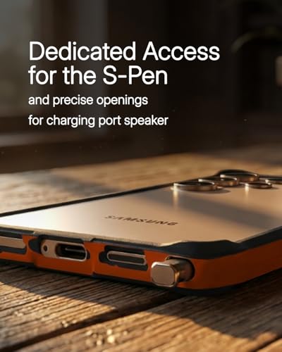 Image of RAEGR Case | Anodized Aluminum Bumper | Edge Armor Protective Minimal Case Designed for Galaxy S26 Ultra (2026) - Orange RG10659