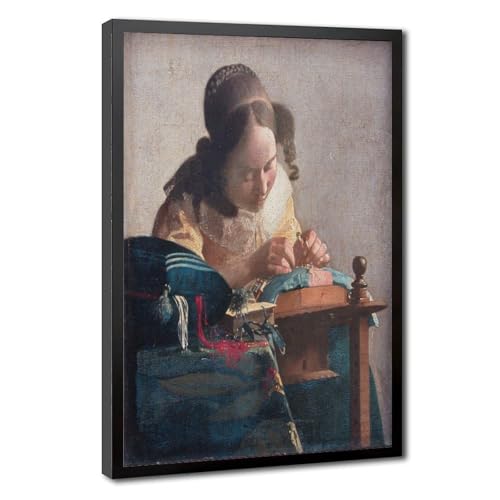 Poster The Lacemaker de Vermeer - Toile 50x76 cm pour salon élégant