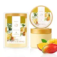Mango Body Butter, Body Moisturizer for Dry Skin, Body Butter for Women Smell Good, Mango Gifts for Women-2 Pack (3.4floz + 6.8 floz)