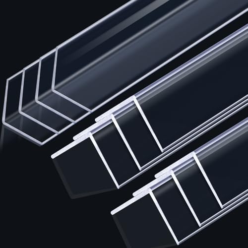 Image of Sasylvia 10 Pcs Wall Corner Protector Guards, 1-1 /8 x 36 Inches, Avoid Scratching Scuffs, Vinyl Corner Trim Molding, Ease Install and Cleaning for Door Countertop Furniture Cabinet Protection(Clear)