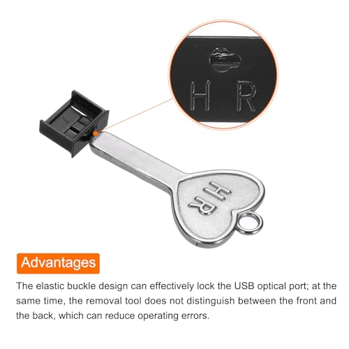 Bloqueador de 15 puertos USB con llave codificada para proteger tu PC 4