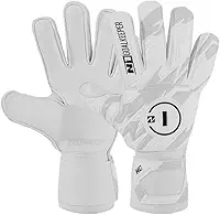 Luva de Goleiro Campo e Society Semi Profissional N1 Starter Cor:White, Tamanho:7