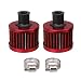BQLZR 13Mm Red Cone Mini Oil Air Intake Crankcase Vent Valve Cover Breather Filter Pack Of 2