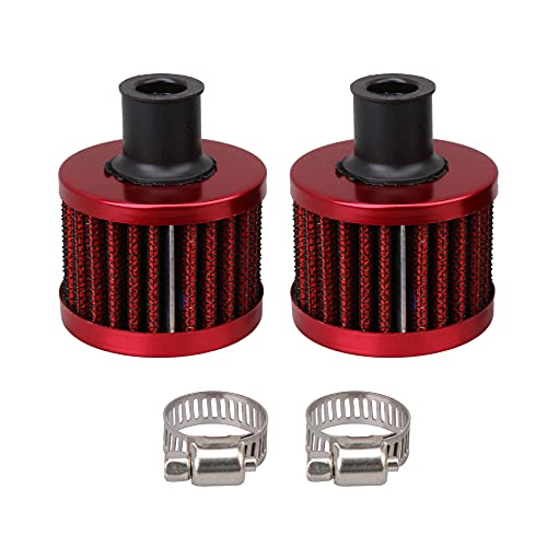 Filtre de valve de carter 13mm rouge reniflard moteur universel mini filtre air huile