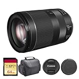 Canon RF 24-240mm f/4-6.3 is USM Lens | All-in-One Superzoom with Image Stabilization, Wide 10x Zoom Range, & Fast USM AF | Ideal for Travel & Everyday Photography (3684C002) + 64GB Card + Camera Bag