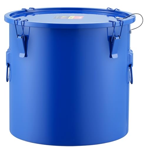 VEVOR Collecte Huile et Graisse Usagées, 30 L, Fut de Récupération d'Huile pour Friteuse en Acier au Carbone, Récipient d'Huile avec Couvercle, Pinces de...
