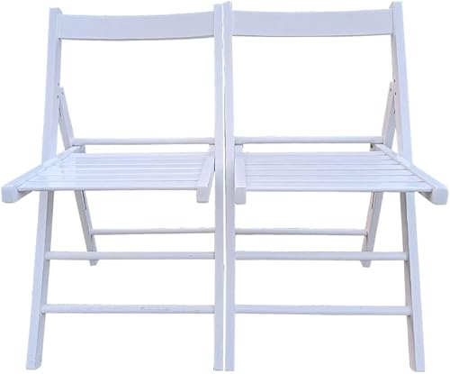 DSHADE Juego de 2 sillas plegables de madera de listones plegables para eventos especiales, sillas plegables de fiesta de estilo plegable para