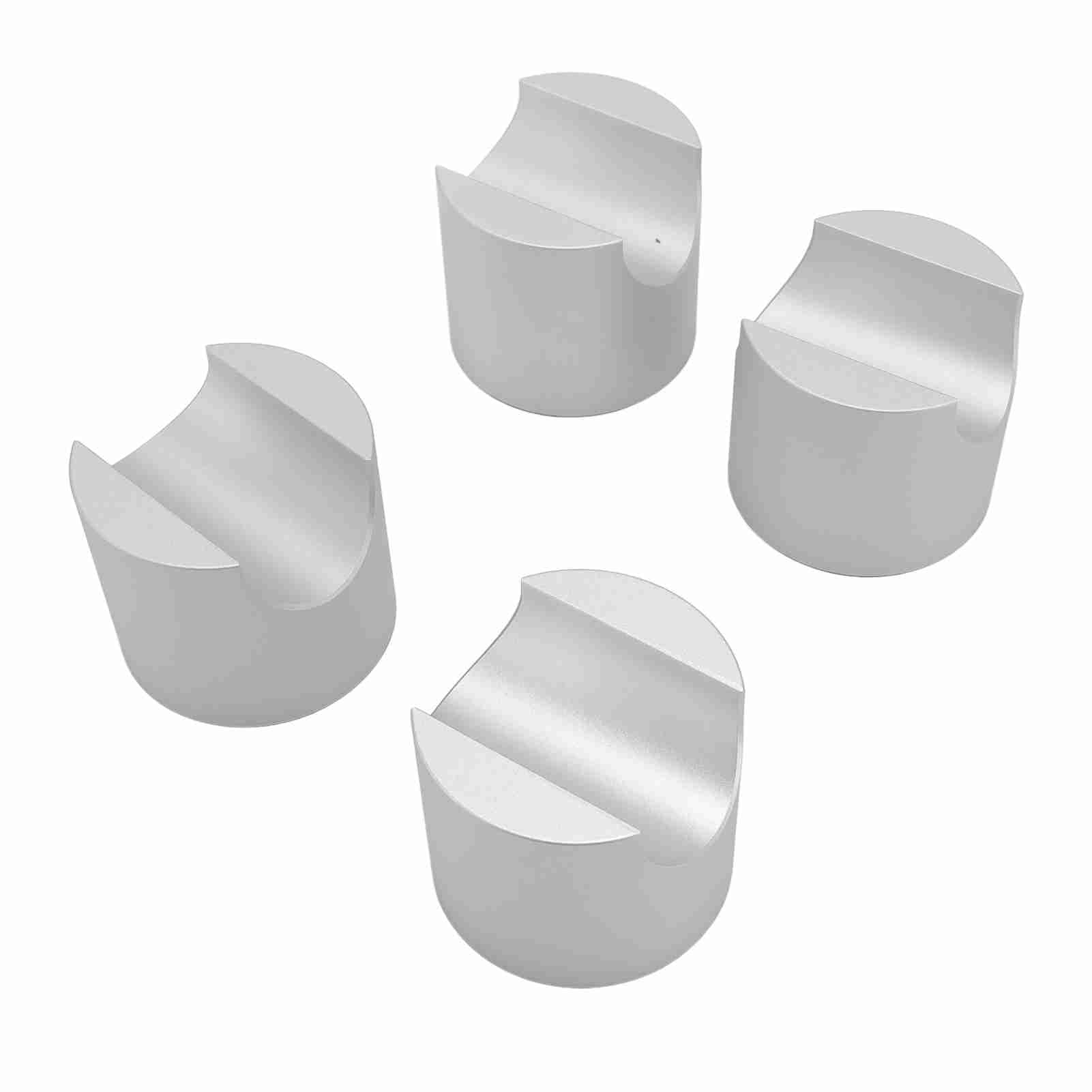GOWENIC Zestaw 4 Wsporników Kabla Głośnikowego |Stojak z redukcją drgań HiFi Zacisk ze Stopu Aluminium do Systemu Dźwięku Przestrzennego (SILVER)