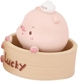 HONMEET Enfeite De Porco Fofo Carros Minúsculos Bolo De Brinquedo Toppers De Bolo Interior Do Carro Porco Acessórios De Cozinha Estatueta De Traço Decoração De Porco De Mesa De Casa