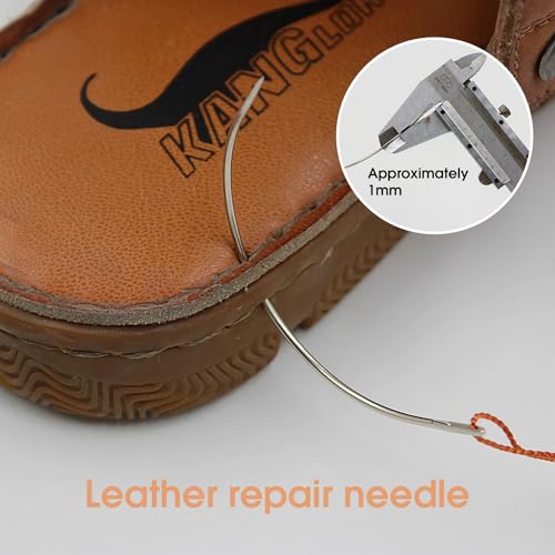 12PCS Heavy Duty Hand Sewing Needles Set, Curved Hand Sewing Needles, 2 Inch-5 Inch 6 Different Sizes Curved Needle for Home Leather Carpet Canvas Repai DIY Hand Sewing