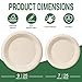 LANLISA 50 Pcs Disposable Paper Plates Heavy Duty, 7 inch & 9 Inch Compostable Plates [Each 25 Count] - Eco Friendly Biodegradable Plate for Brithday Christmas Party Camping 2