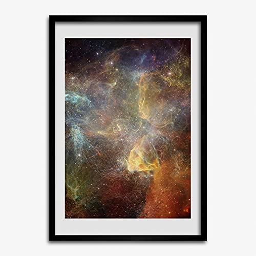 Cadre photo 50x70 cm cosmos Tulup pour affiche peinture tableau moderne bois MDF