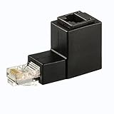 J&D Ethernet Adapter, Ethernet RJ45 / 8P8C Male to Female Right Angle Adapter (270 Degree) Support Cat6 / Cat5e / Cat5 Standard LAN Cable