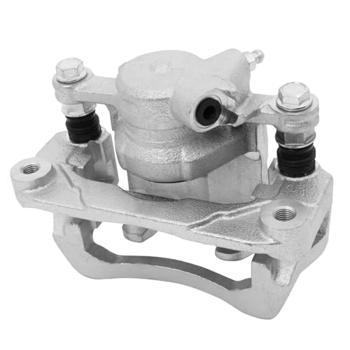 Image of Detroit Axle - Rear Left Brake Caliper for 2012-2021 Subaru WRX 09-13 Forester 08-14 Impreza Disc Brake Caliper w /Bracket 2009 2010 2011 2012 2013 Replacement Driver Side Assembly