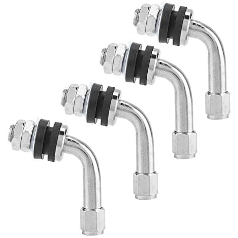 Yctze Reifenventilspindeln 4-tlg. 90-Grad-Winkel-Reifenventilspindeln für Auto-Motorradreifen Cover