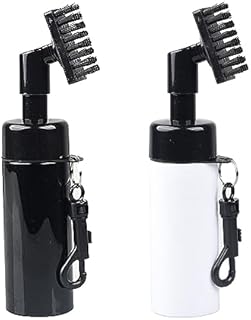 FUZVOL Golf Club Brush Groove Cleaner with Built in Water Spray and Hook,Golf Groove Cleaning Brush for Golf Ball Club Wet Scrub,Golf Ball Cleaner with Extrusion Water Bottle,Golf Gift for Men