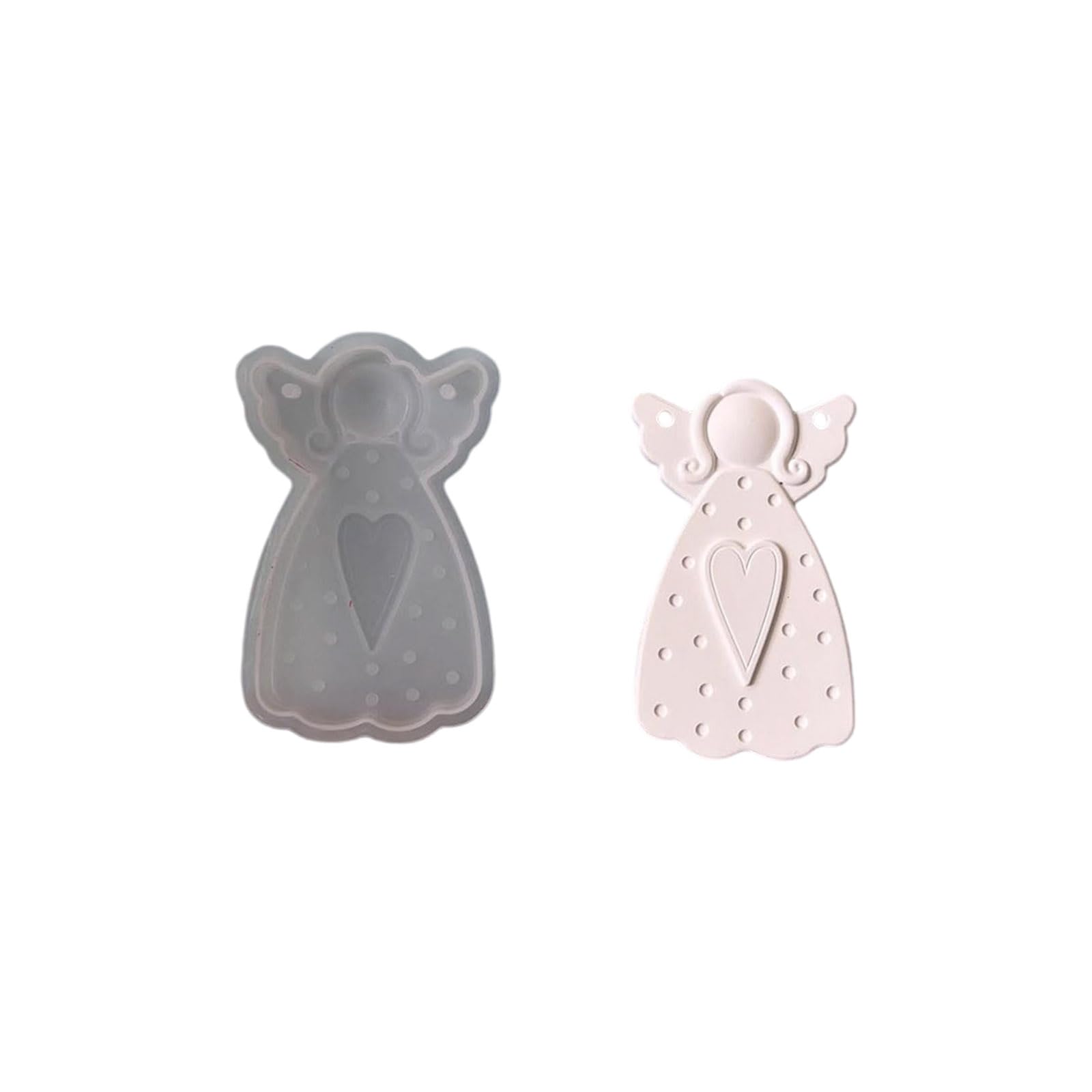 COOLHOOD Silicone Angelic with Intricate Girl Designs Easy Releases for Holiday Decoration Craft Food Grade Silicone Angelic