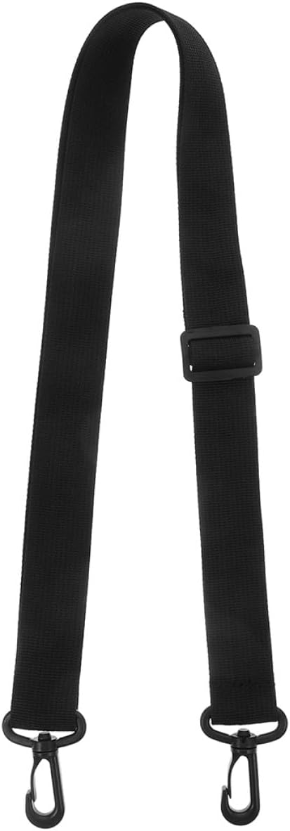 YARNOW Adjustable Shoulder Strap for Painting Tube Carrier, 25mm Wide Black Crossbody Replacement Strap with Hook Clip for Art Poster Storage and Transport