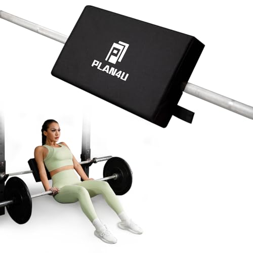 Plan4U Hip Thrust Back Pad for Squat Rack & Olympic Barbell Bar Bench Press Back Pad Versatile Space-Saving Workout Tilt-pad for Hip Thrust Split Squat Elevated Push-ups Glute Bridge Small