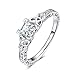 JewelryPalace Keltischer Vintage Zirkonia Verlobungsring Promise Verlobung Ring Silber 925 Damen, Silberringe Trauringe Damenring Hochzeitsringe Antragsring Entouragering Ringe Frauen, Damen Schmuck