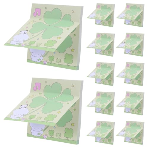 Blocs-notes adhésifs trèfle Zerodeko (lot de 30) pour bureau et école