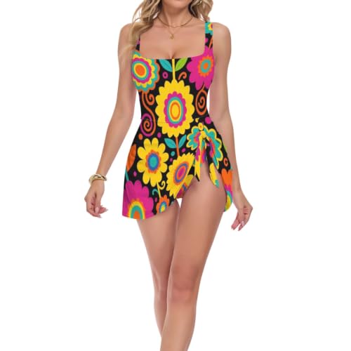 Maillot de bain rétro femme galbant avec bretelles confortables