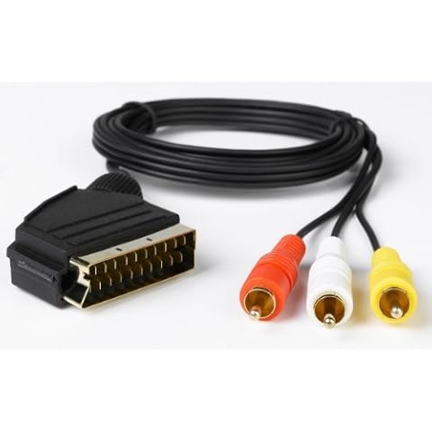 CableStop ® Scart to 3 x RCA Phono Cable (1.5 metre) Cover