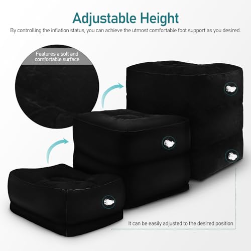 Éviter le mal de dos en voyage : repose-pieds réglable et compact