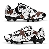 xixirimido Cow Spot Soccer Cleats Mens Lace Up...