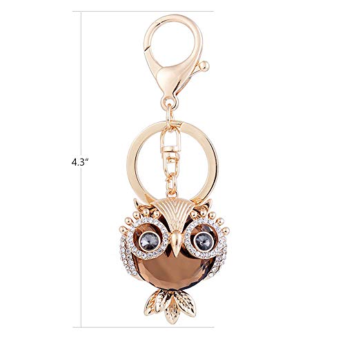 Ygmoner Crystal Owl Keychains Bling Car Keyring & Bag Accessory Free With Gift Bag（Owl） #TOP5