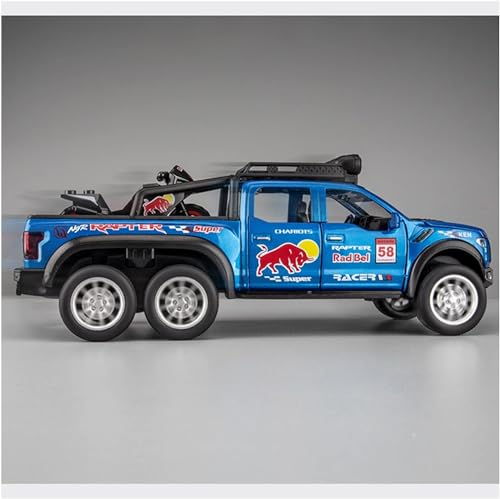 Image of Diecast Car Model 1 /28 for Ford Raptor F150 Pick-up Alloy Car Model Diecasts & Toy Metal Modified Off-Road Vehicles Car Model Simulation Kids Toy Gift(Yellow)