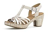 blumendruck sandalen COMFORT-Mehrweite Gabor 22.736 Damen Sandalen,Riemchensandale, Frauen,Sandalette,Sommerschuh,Absatz,Comfort-Mehrweite,Platino (ba.st),6.5 UK