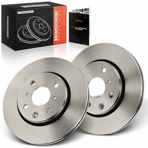 Frankberg Brake Disc Set incl. 2x Discs Front Vented Ø247mm Compatible with Aygo B4 C1 II PA PS 108 107 PM PN C1 PM PN Replace# 4246F0,435120H010